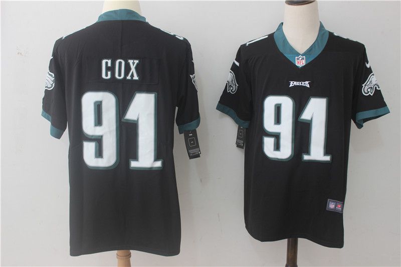 Men Philadelphia Eagles 91 Cox Black Nike Vapor Untouchable Limited NFL Jerseys